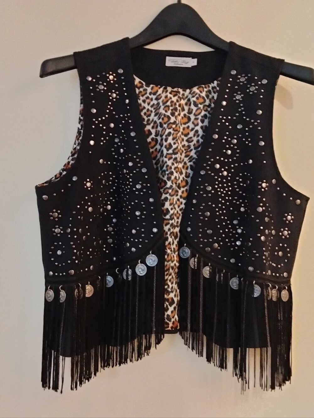 Tasha Polizzi Fringe Vest, M